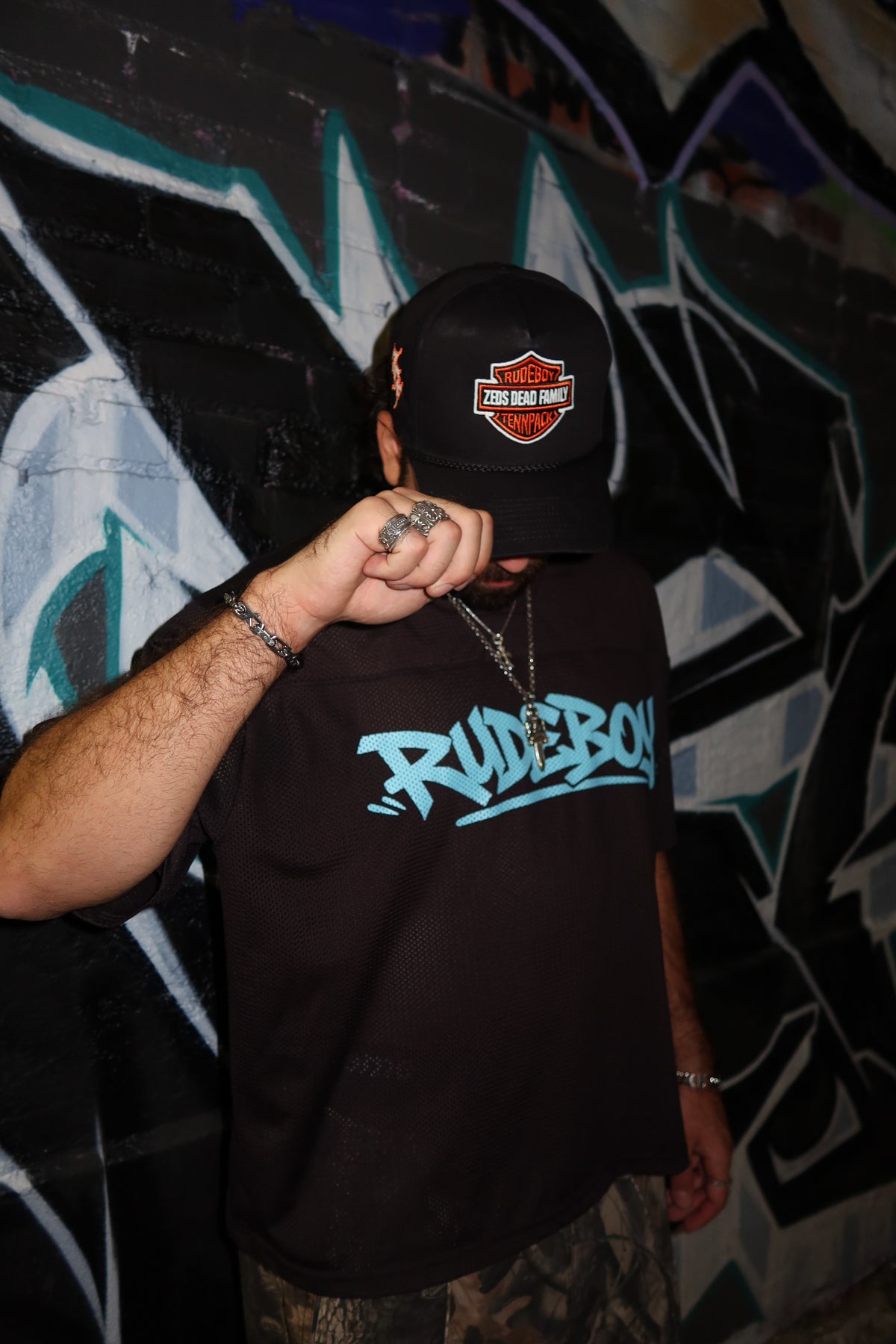 Rudeboy Productions Cropped Football Jersey - Blue Foundation