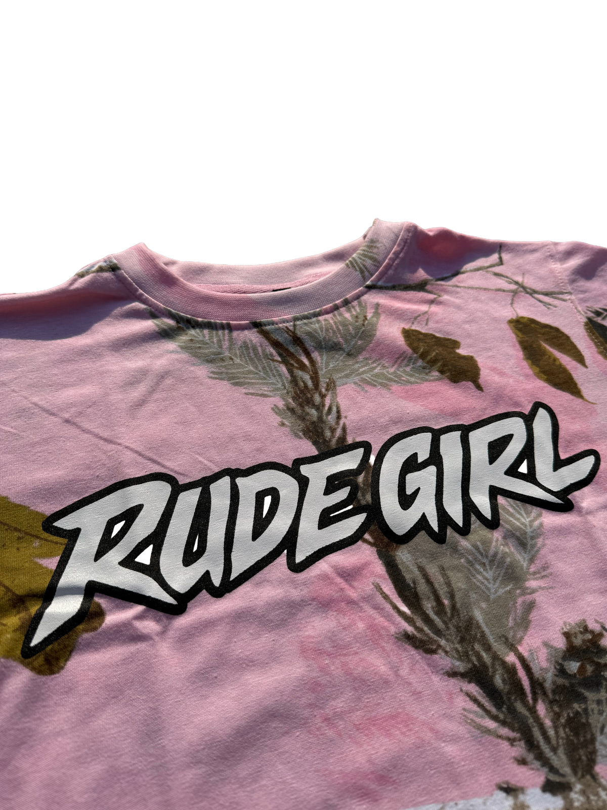 Pink Camo Rude Girl Crop Top