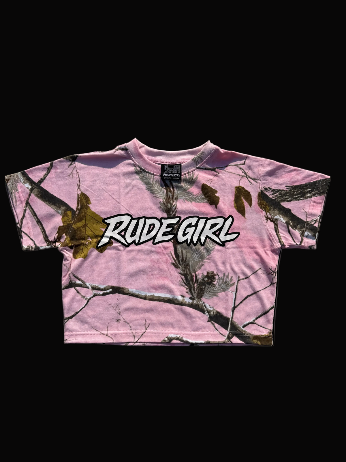 Pink Camo Rude Girl Crop Top