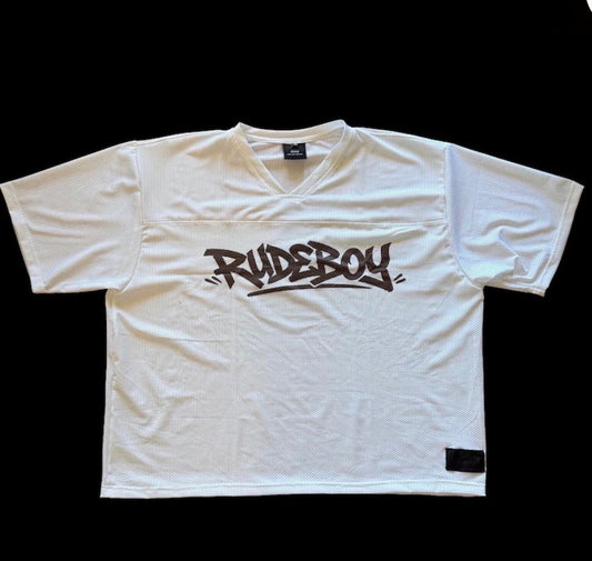 Rudeboy Productions Cropped Football Jersey - Coffee Break