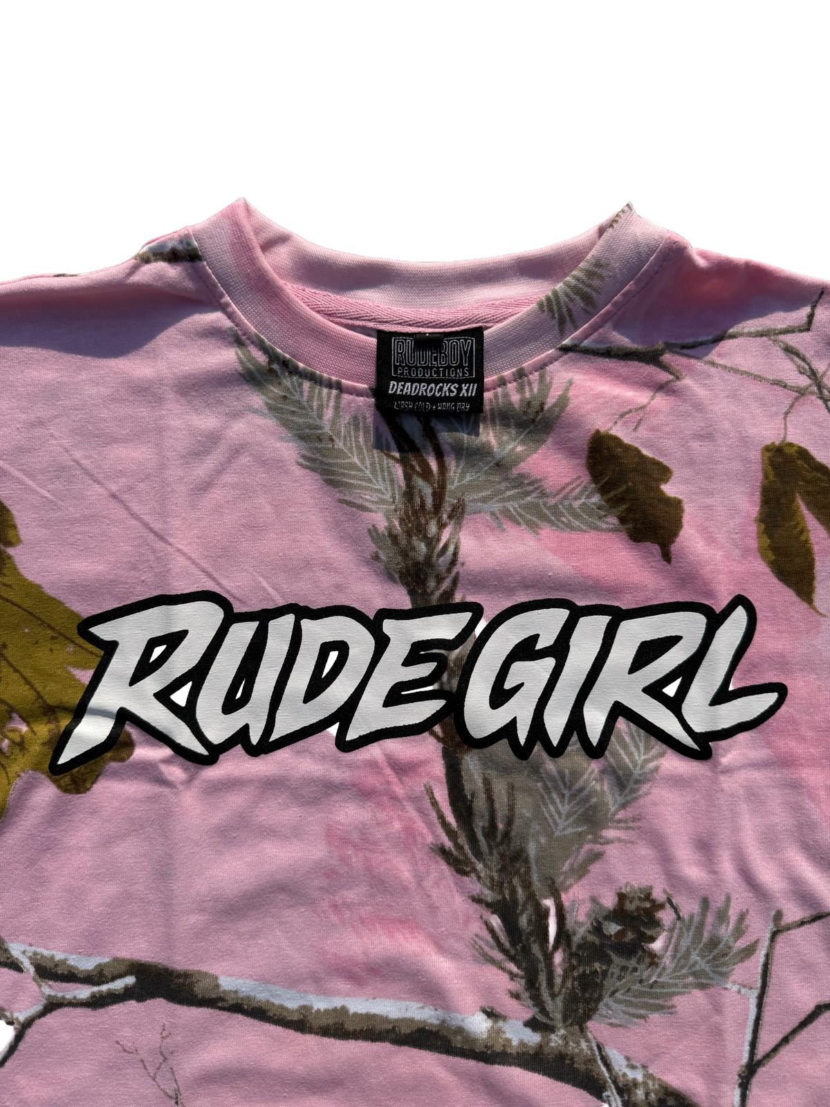 Pink Camo Rude Girl Crop Top
